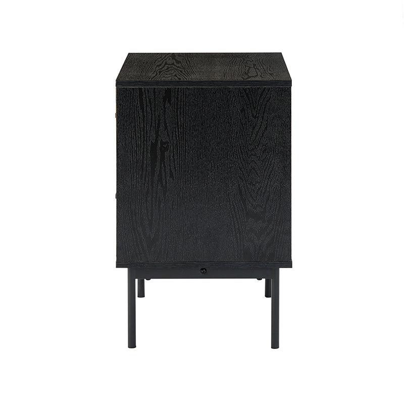 Modern Nightstand with Two Drawers - Nahuel Bedside Table with Optional Styles for Bedroom, Living Room & Guest Room - Sturdy Wooden End Table with Storage for Home Decor