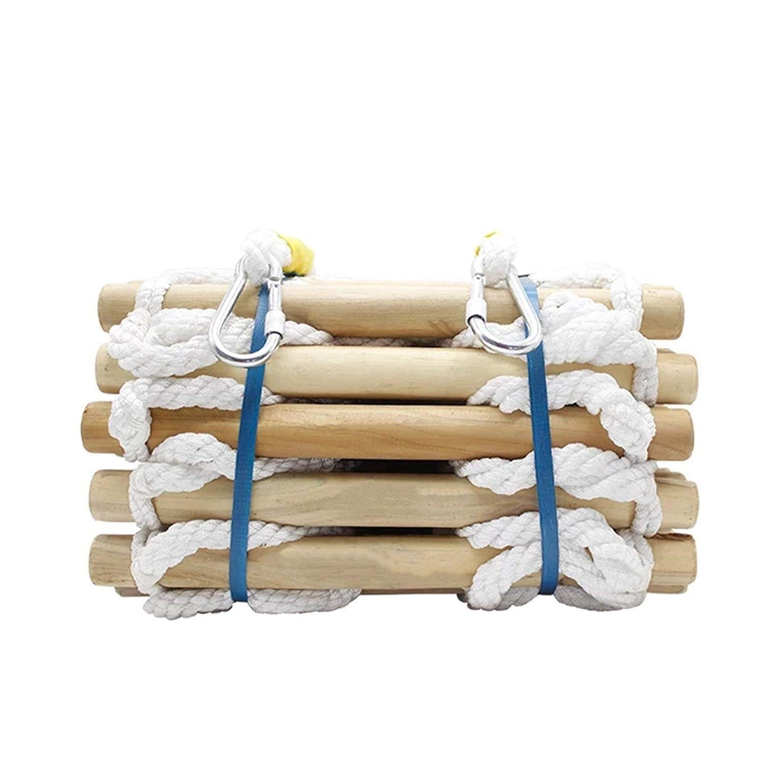 QTCWRL 12m Portable Fire Escape Rope Ladder - 39.4ft Emergency Folding Ladder for High-Rise Buildings, Fire Evacuation, Survival Kits - Perfect for Home Safety, Apartments, Camping & Outdoor Adventures