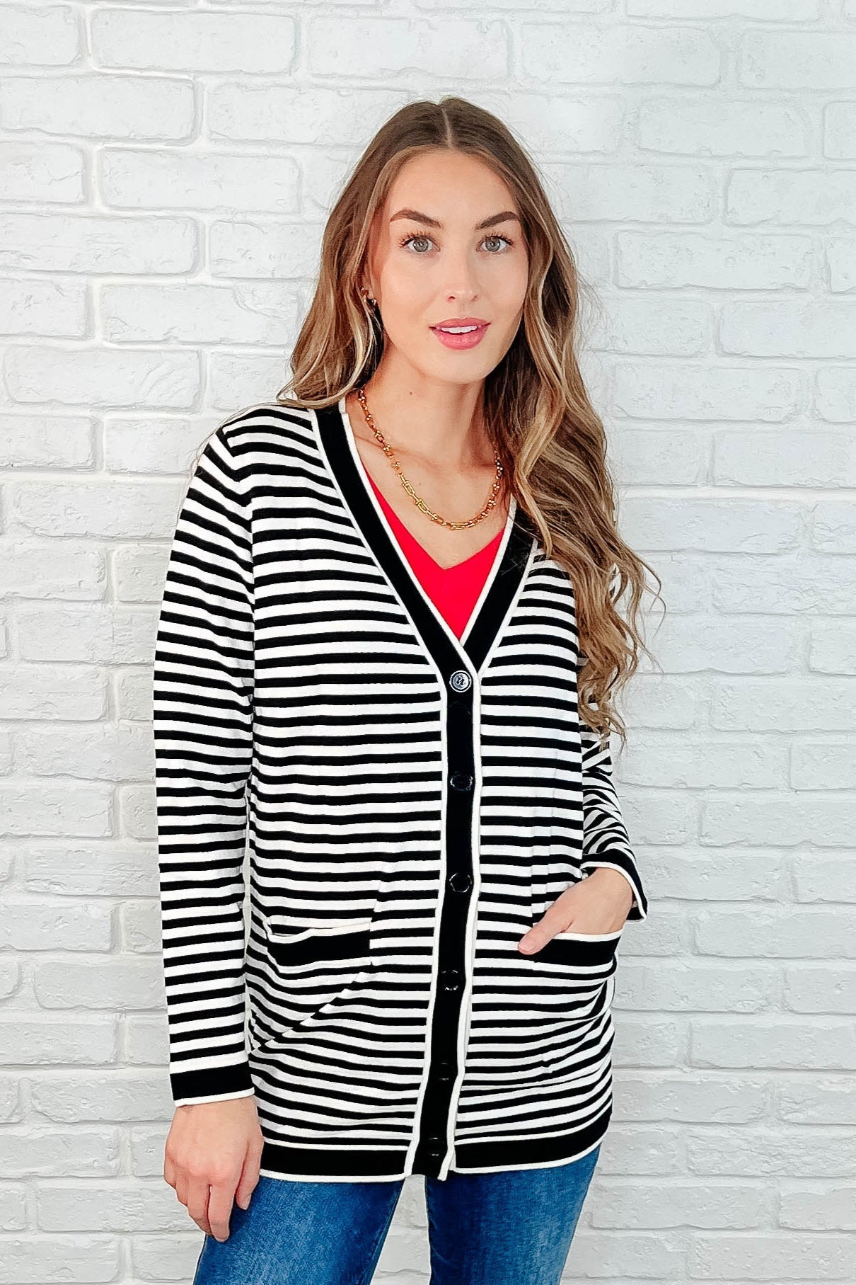 Stylish Striped Cardigan for Women - Cozy Knit Sweater for Fall & Winter | Perfect for Casual Outfits, Office Wear & Layering