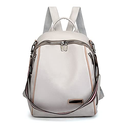 A-rz Vintage Leather Backpack for Women - Multifunctional Fashion Daypack, Leisure Rucksack & Shoulder Bag (White) - Perfect for Work, Travel & Daily Commute