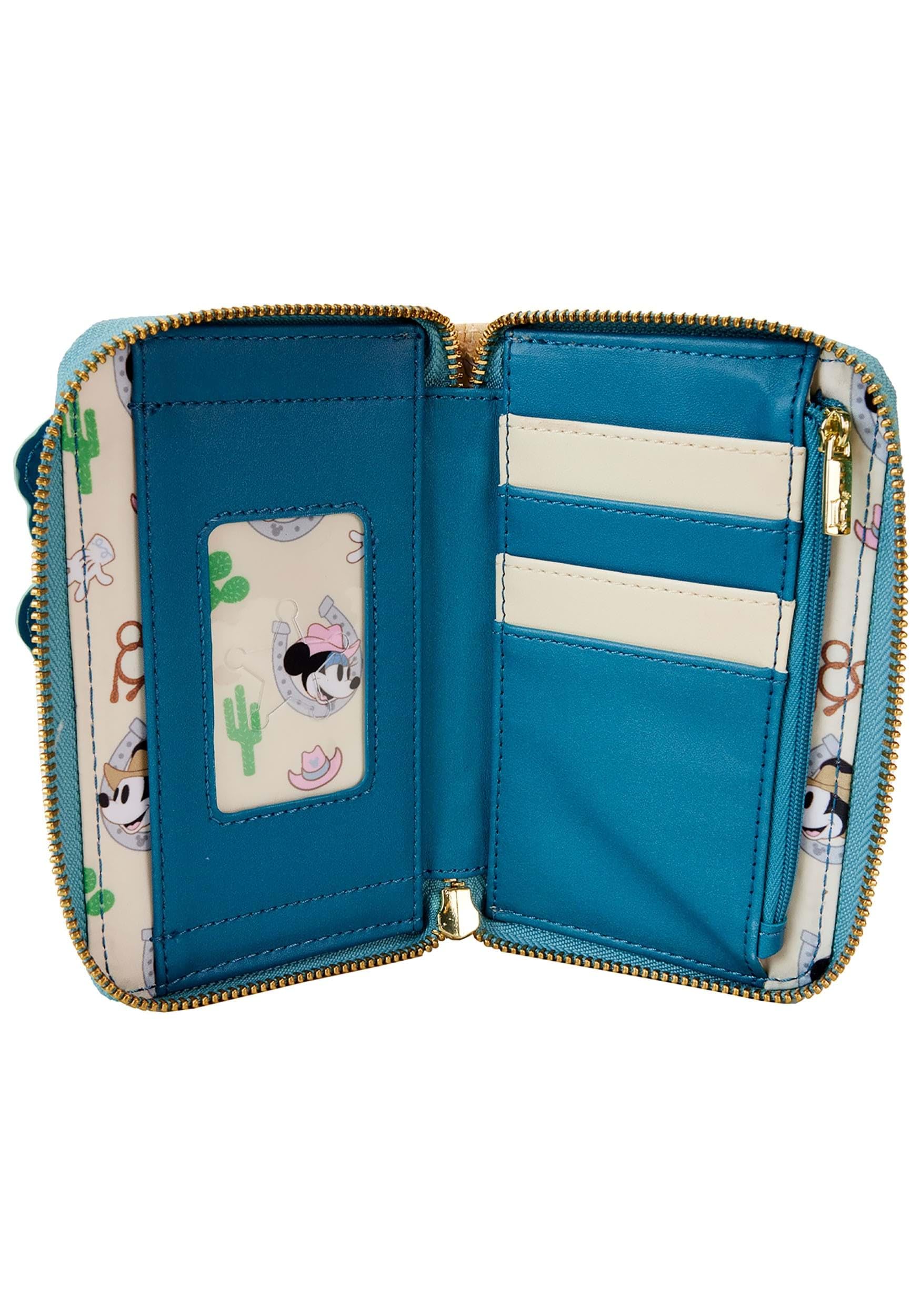 Loungefly Disney Western Mickey & Minnie Wallet - Cute Leather Wallet for Women | Disney Accessories for Collectors, Theme Park Visits & Everyday Use