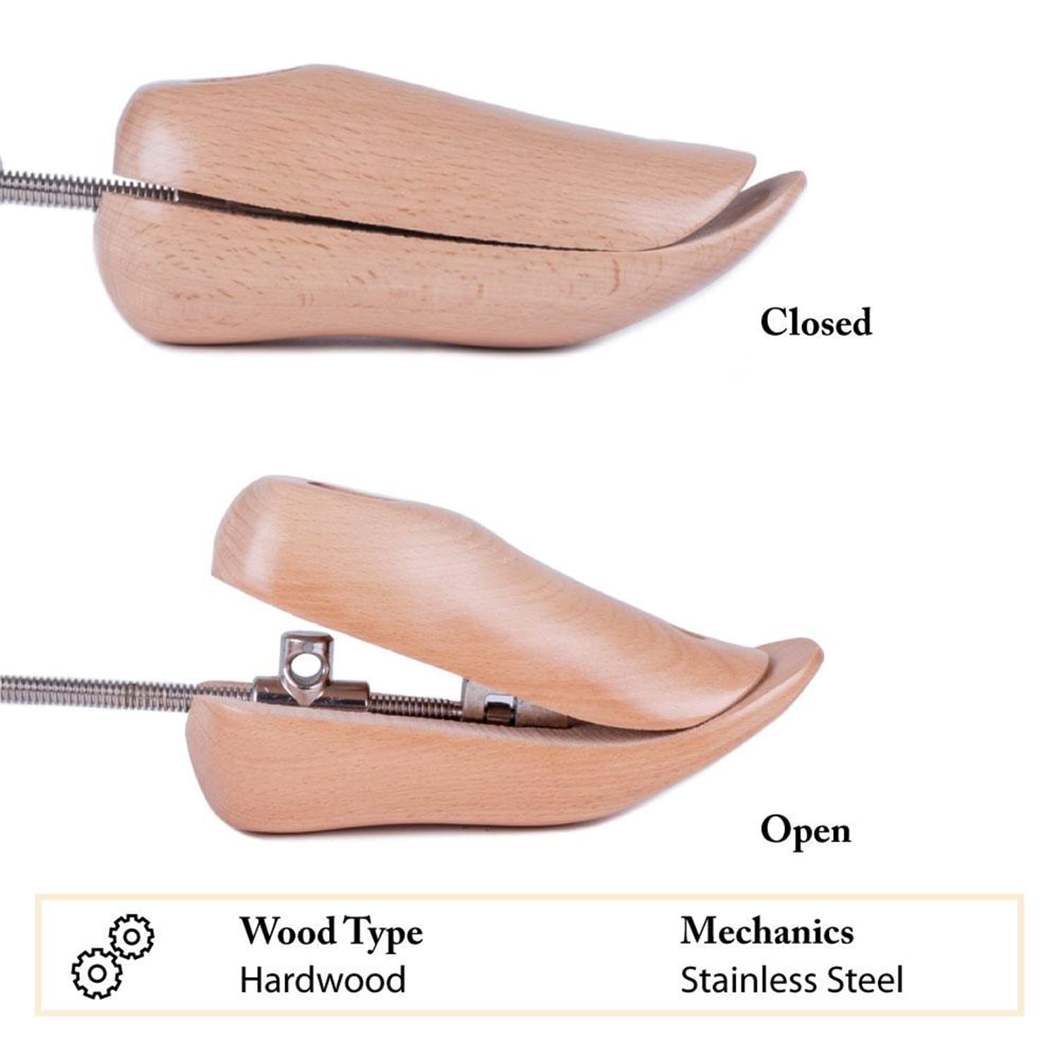 FootFitter Heavy-Duty Shoe Stretcher & Vamp Raiser Set with 4oz Stretching Spray - Professional Shoe Expander for Tight Shoes - Perfect for Boots, Dress Shoes & Leather Footwear - Comfort Stretching Solution for Wide Feet & Bunions