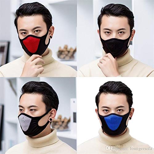 NIUE Outdoor Cycling Face Mask for Adults - Breathable Mesh Mouth Cover for Men & Women (Blue & Black) - Perfect for Biking, Running & Outdoor Sports Protection