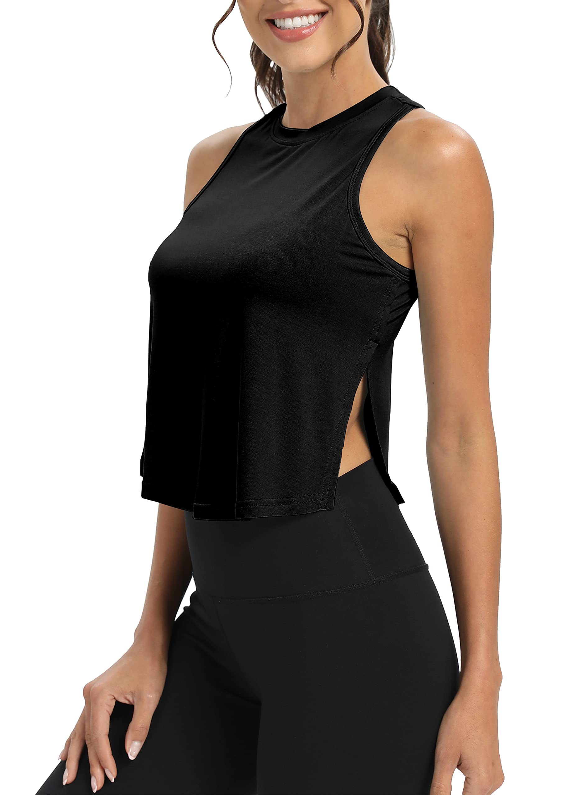 MIOPO Women's Workout Tank Tops - Breathable Athletic Gym Shirts, Sleeveless Moisture-Wicking Exercise Tops for Yoga, Running & Fitness | Perfect for Gym, Outdoor Sports & Summer Workouts
