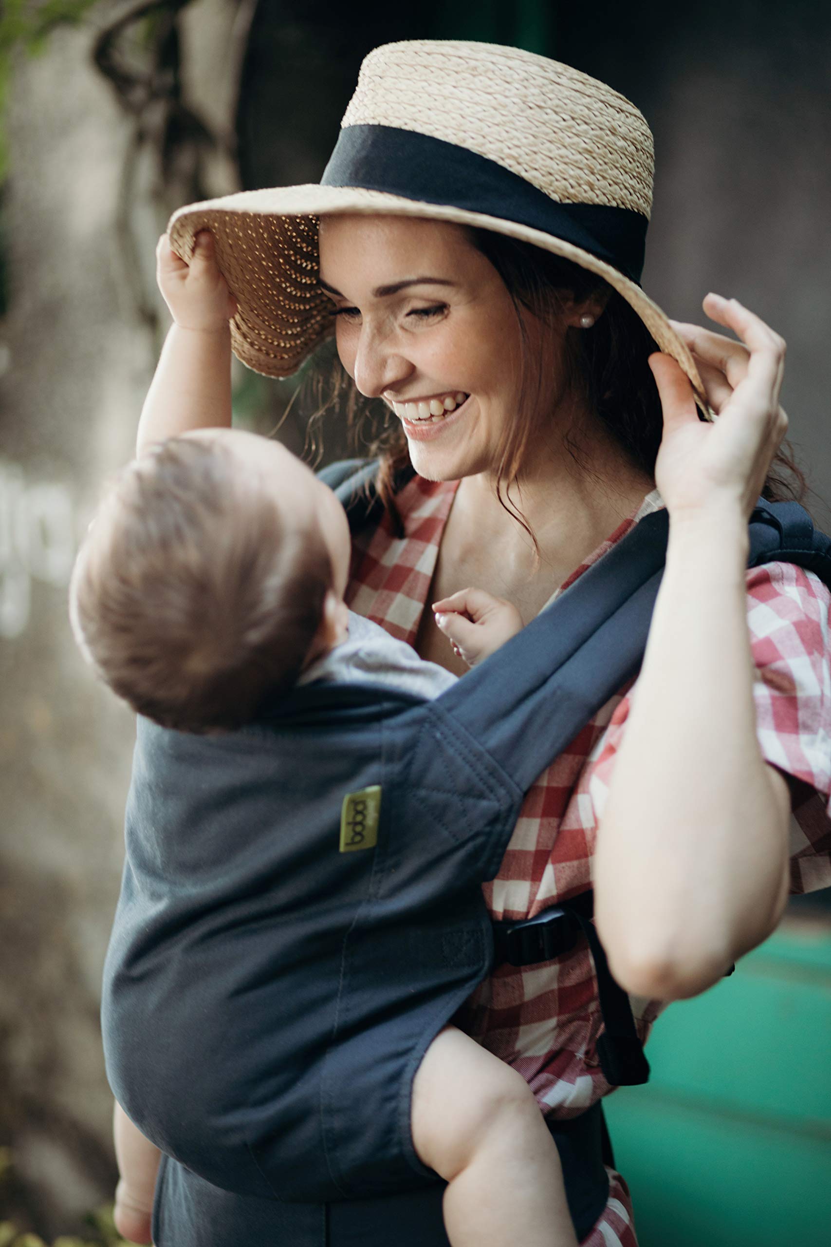 Organic Midnight Boba Baby Carrier - Front & Backpack Sling for Infants (7lb) to Toddlers (45lb) | Classic 4GS Design for Hands-Free Parenting, Shopping & Outdoor Adventures