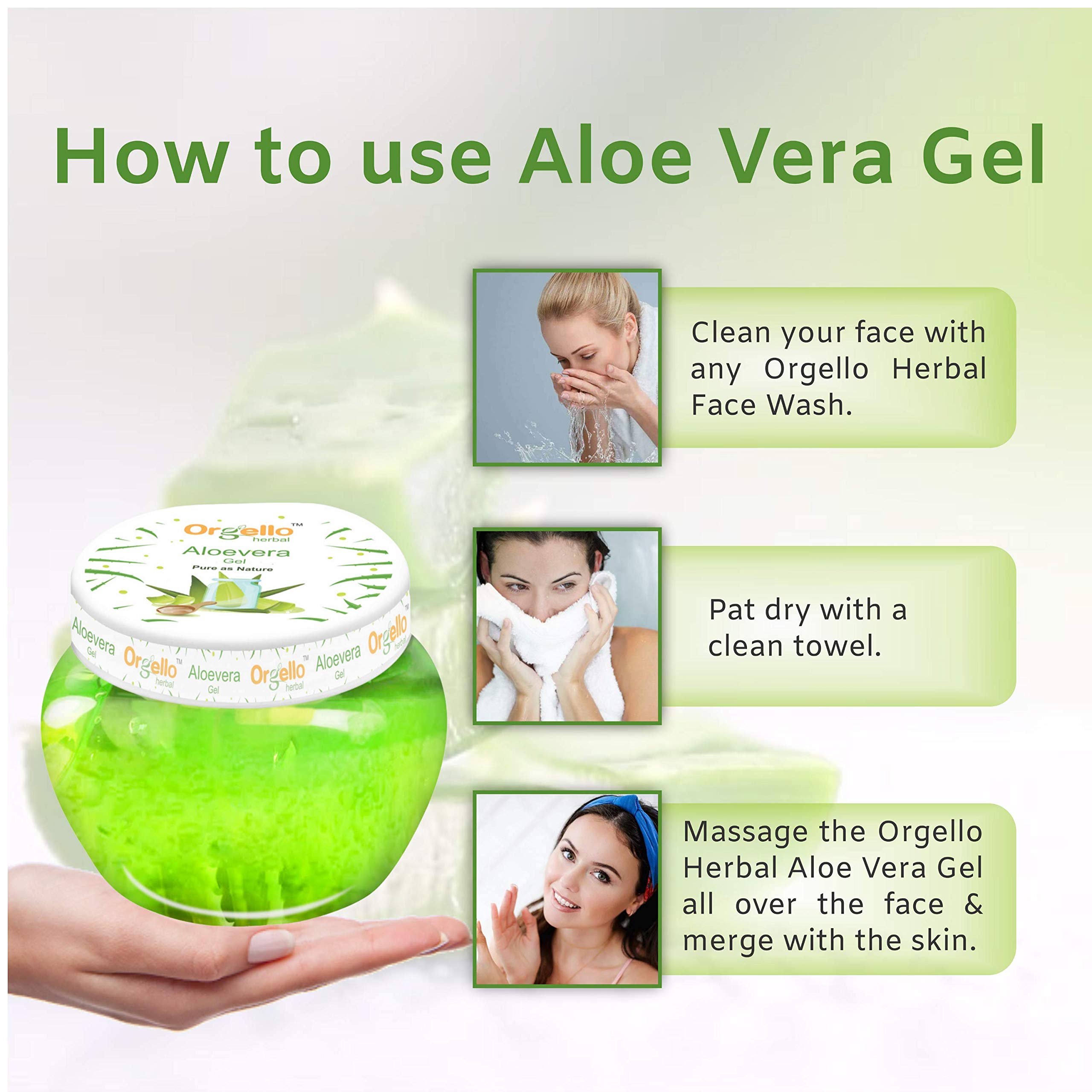 Organic Aloe Vera Gel for Face & Hair - 2 Pack (200g Total) | Hydrating Skin Care & Hair Treatment for Acne, Scars & Glowing Skin | Perfect for Daily Moisturizing, Sunburn Relief & Scalp Care