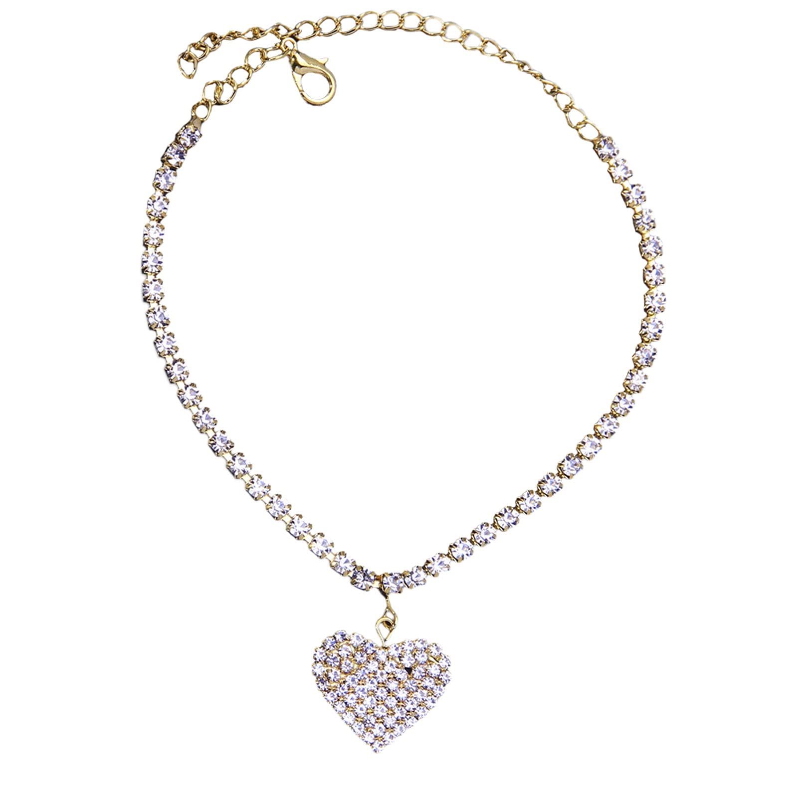 Cusstally Charm Jewelry 2023 New Women's Anklet Bracelet - Heart Chain Foot Anklet for Beach, Summer & Boho Style - Perfect for Vacation, Parties & Everyday Wear