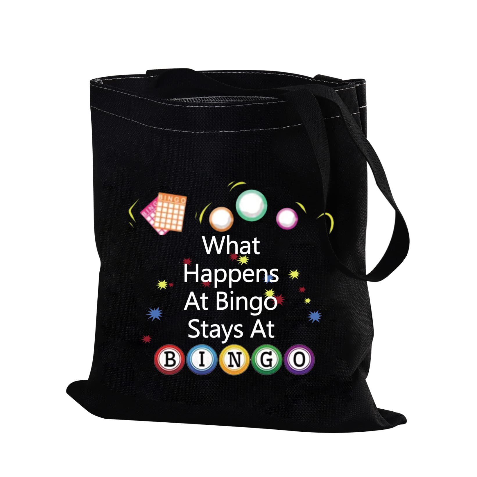 PXTIDY Bingo Game Themed Cosmetic Bag - Waterproof Makeup Pouch & Travel Toiletry Organizer for Women - Black Bingo Lover Tote Bag - Perfect for Travel, Gifts & Bingo Party Accessories