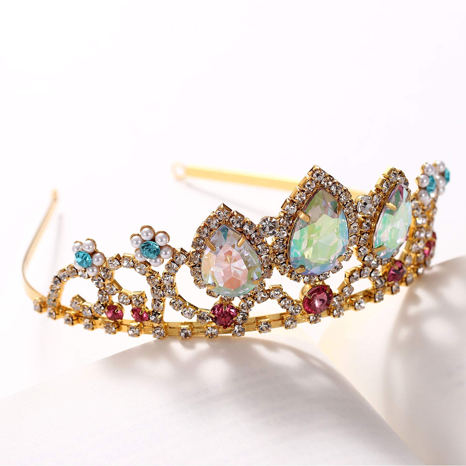 Rapunzel Princess Crown Tiara - Tangled Disney Inspired Bridal Wedding Hair Accessories for Women, Halloween Cosplay, Prom, Birthday Gifts - Perfect for Costume Parties, Dress-Up Play & Special Occasions