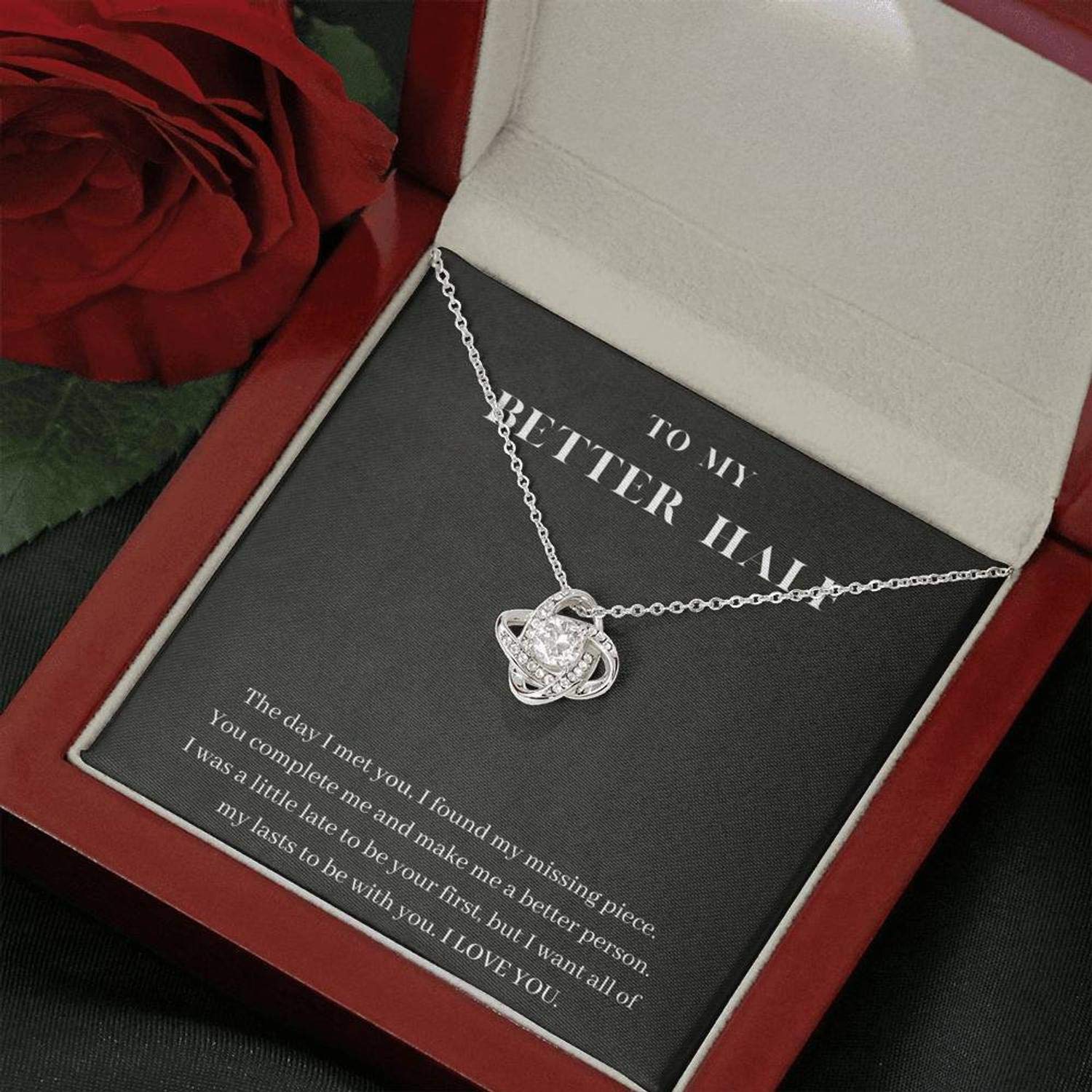 Birthday Gifts Necklace Love Knot Pendant Necklace for Girlfriend/Wife, Wedding Day Gift, Daughter Christmas Present, Anniversary Jewelry, Romantic Keepsake for Her, Perfect for Date Nights and Special Occasions