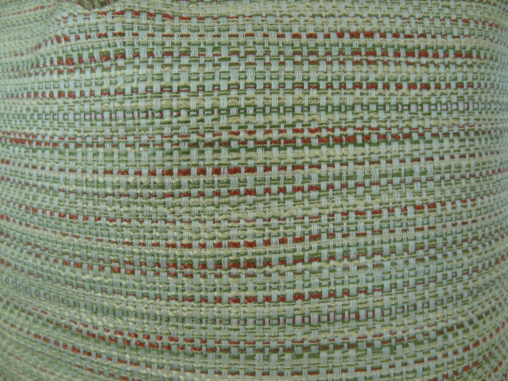 Luxury Designer Decorative Throw Pillow - Taupe, Light Green & Brick Red Woven Cushion Cover - Hollywood Regency Style Neutral Pillow for Sofa, Bed, Living Room - Made in USA