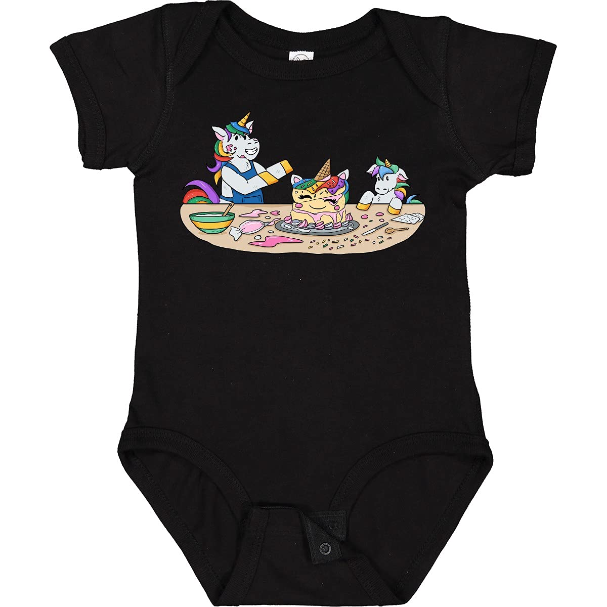 Inktastic Baking Fail Unicorn Baby Bodysuit - Cute & Funny Unicorn Onesie for Newborns & Infants - Perfect for Birthday Parties, Baby Showers & Photo Shoots