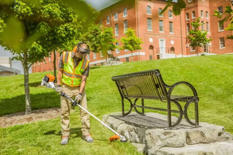 STIHL FS 91 R Professional Gas Powered Brush Cutter Trimmer - Heavy Duty Weed Eater for Lawn Care, Landscaping & Yard Maintenance