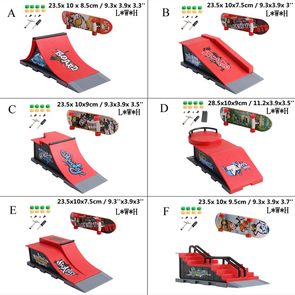 Tech Deck Fingerboard Skate Park Kit - Ramp & Handrail for Ultimate Training & Indoor Play