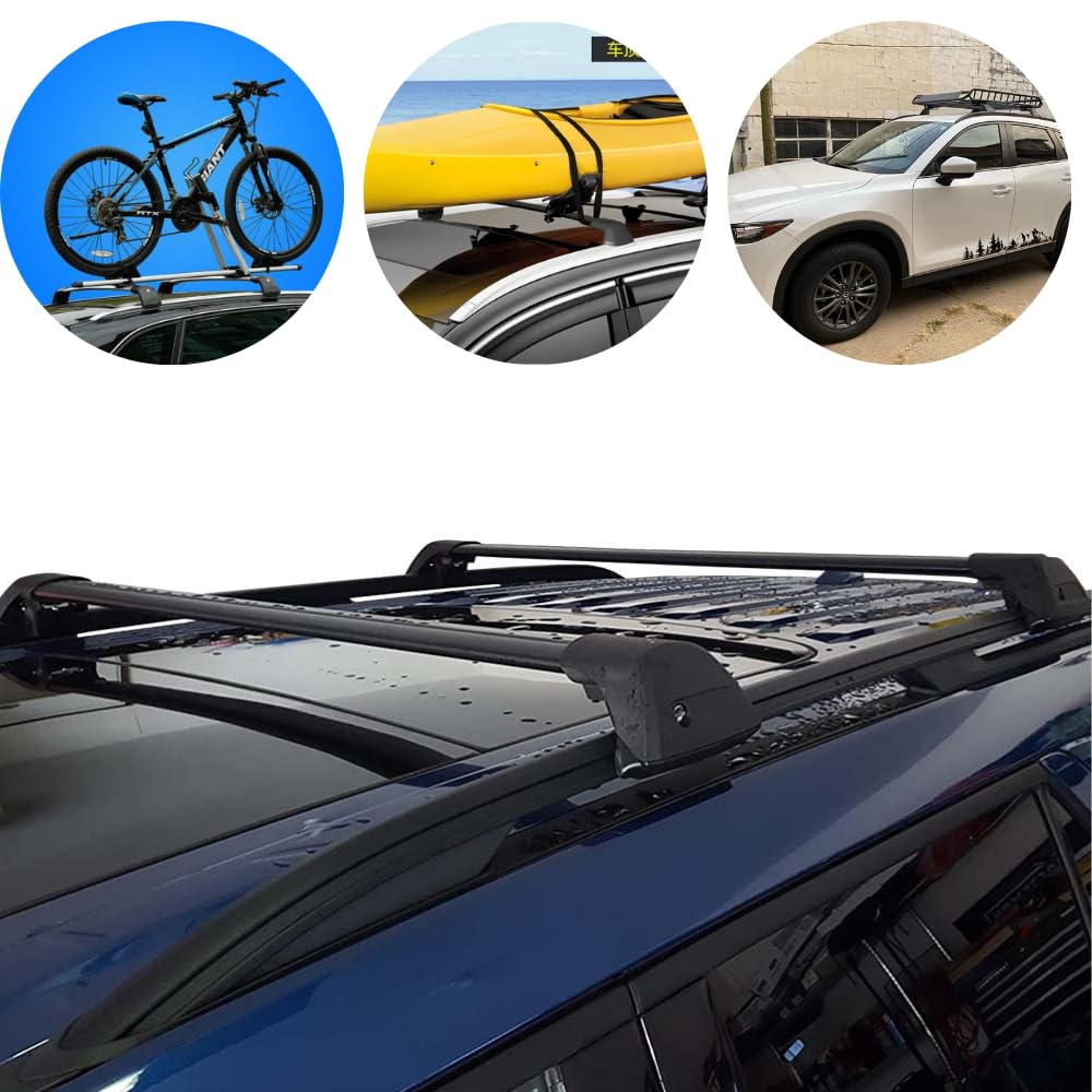 **Heavy Duty Black Roof Rack Cross Bars for Ford Explorer 2020-2025 | XLT, Limited, ST Models | Cargo Carrier, Kayak, Canoe, Bike, Snowboard, Ski Rack | Perfect for Road Trips & Outdoor Adventures**