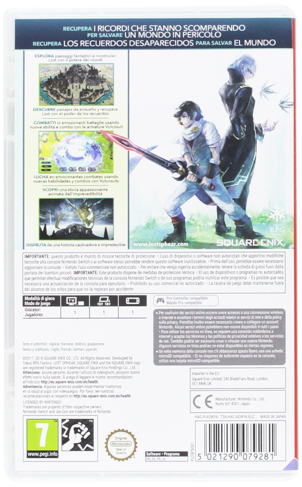 Lost Sphear - Nintendo Switch Game | JRPG Adventure with Time-Travel Storyline | Perfect for Solo Gaming & Switch Enthusiasts