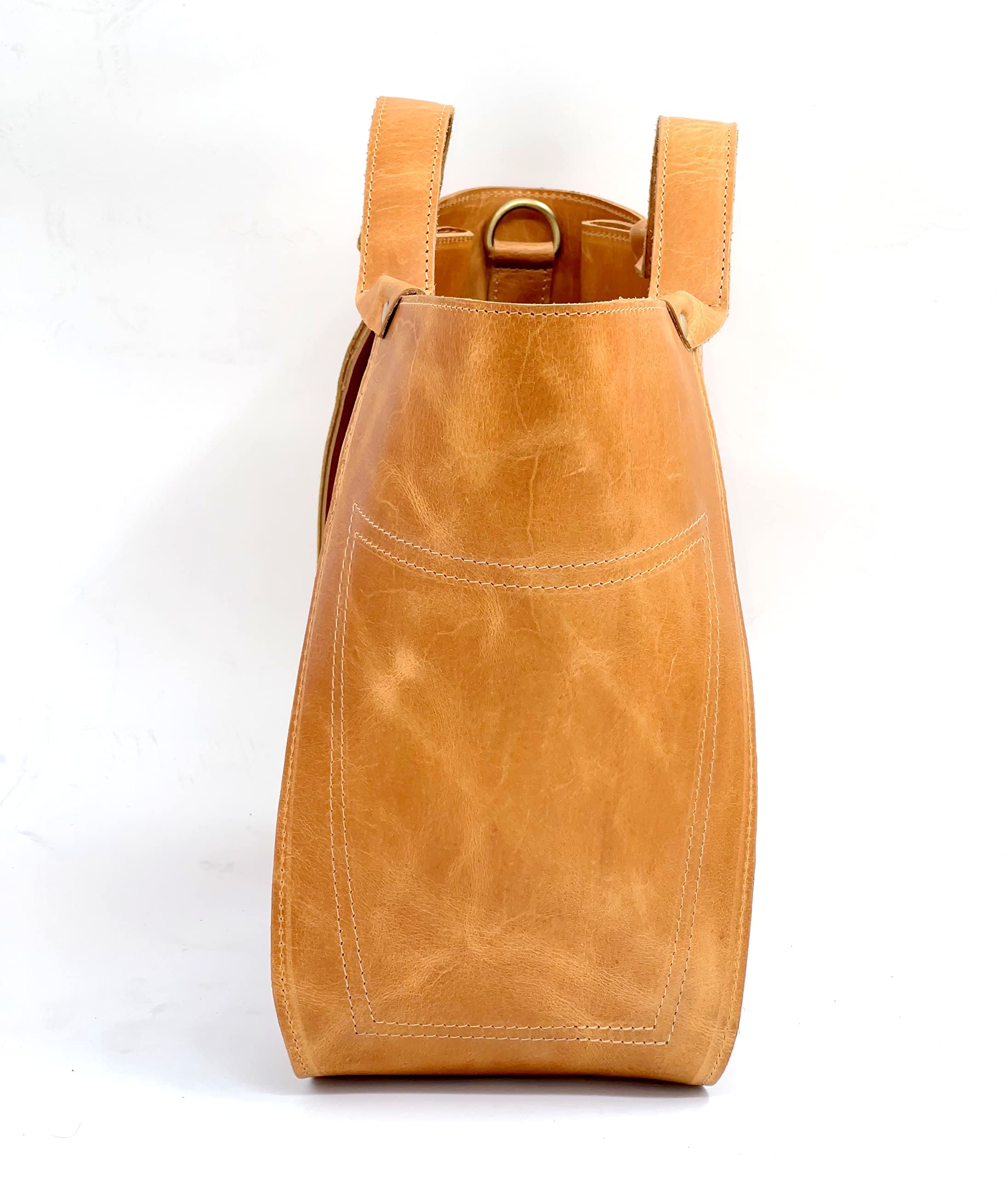 Premium Genuine Full Grain Leather Shoulder Tote Bag for Women - Stylish & Durable Handbag for Work, Travel & Everyday Use