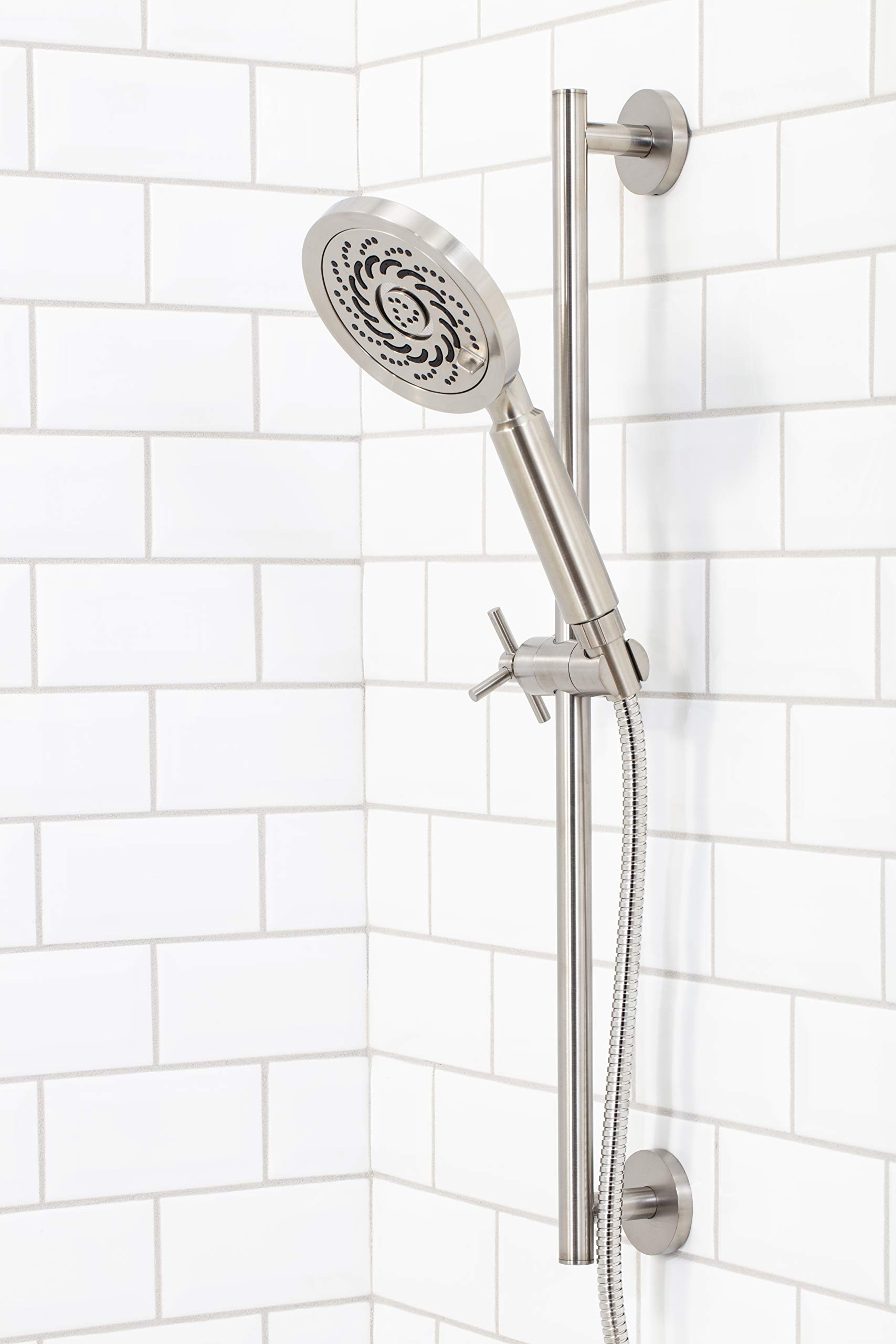 Speakman VS-5000-BN-E15 Neo Exhilaration High Pressure Handheld Shower Head - 1.5 GPM Water Saving - Brushed Nickel Finish - Perfect for Spa-Like Bathroom Experience & Water Conservation