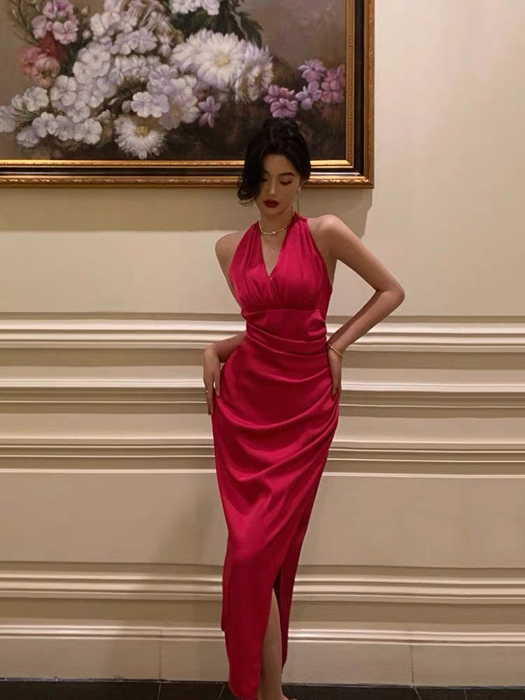 Elegant Hot Pink Sheath Satin Prom Dress - Formal Evening Gown J3308 for Homecoming, Prom Night & Special Occasions