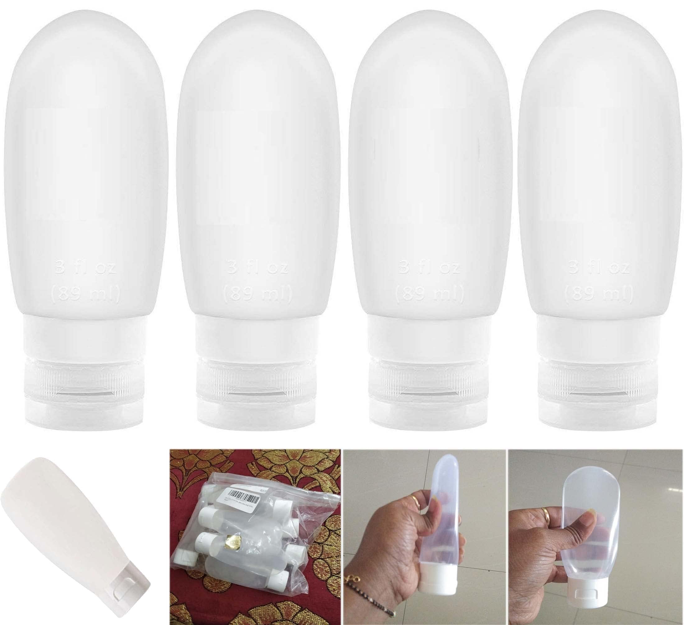 Refillable Travel Cosmetic Containers - Transparent Silicone Squeeze Tubes for Toiletries, DIY Crafts & Shampoo (Pack of 1) | Perfect for Travel Kits, Makeup Storage & Portable Beauty Essentials
