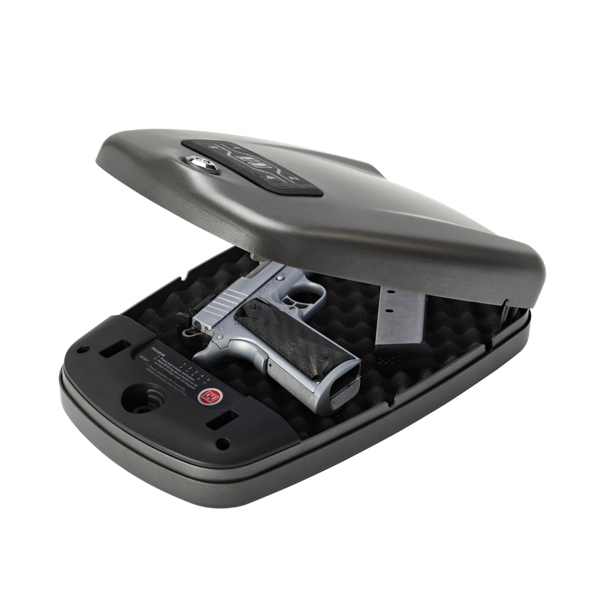 Hornady Rapid Safe 2700KP XL RFID Handgun Safe - Quick Access Biometric & RFID Lockbox for Pistols - Secure Storage for Home, Office, or Vehicle Use