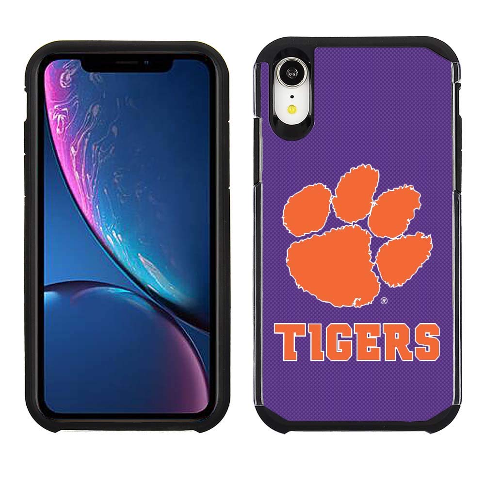 Official Clemson Tigers NCAA Licensed iPhone XR Case - Shockproof Purple & Black Phone Cover - Perfect for Game Days, School Pride & Everyday Protection