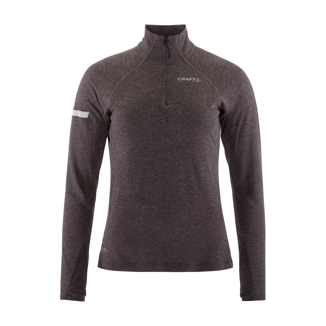 Women's ADV Subzero Wool Long Sleeve Tee - Dark Plum/Melange Thermal Base Layer for Hiking, Skiing & Winter Outdoor Activities