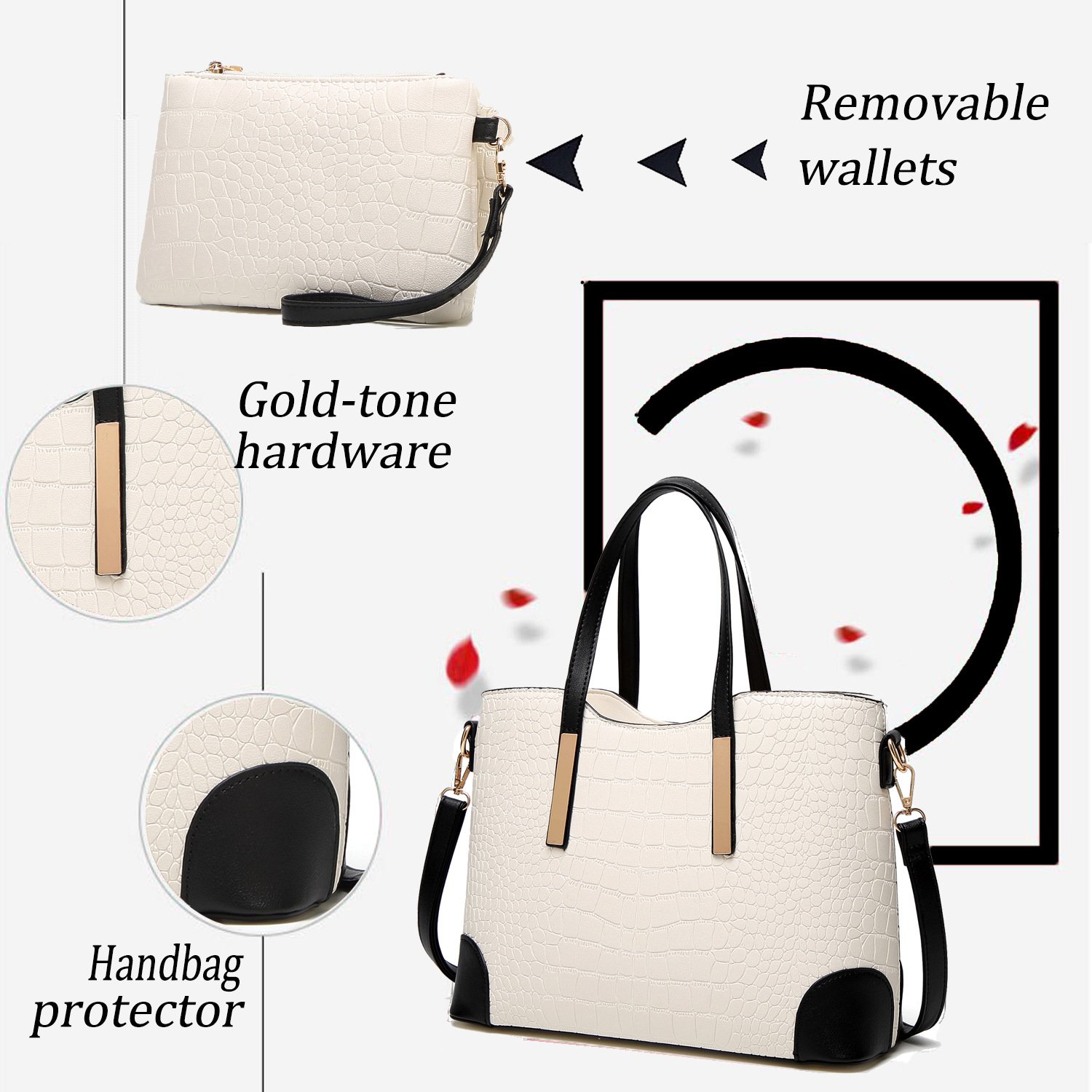 Stylish SYKT Women's Purses & Handbags - Satchel, Shoulder Tote Bags with Matching Wallets | Perfect for Work, Travel & Everyday Use