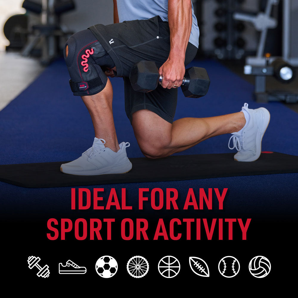 NRG Spring Hinge Knee Brace - Adjustable Support for Running, Sports & Arthritis Relief - Ideal for Active Lifestyles & Joint Pain Management