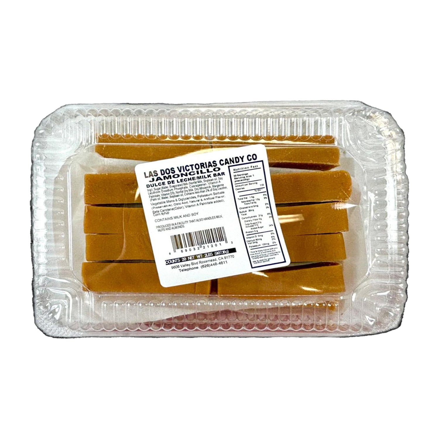 Premium Las Dos Victorias Jamoncillo | 20-Count Box | Authentic Mexican Milk Fudge Candy | Perfect for Parties, Gifts & Dessert Platters