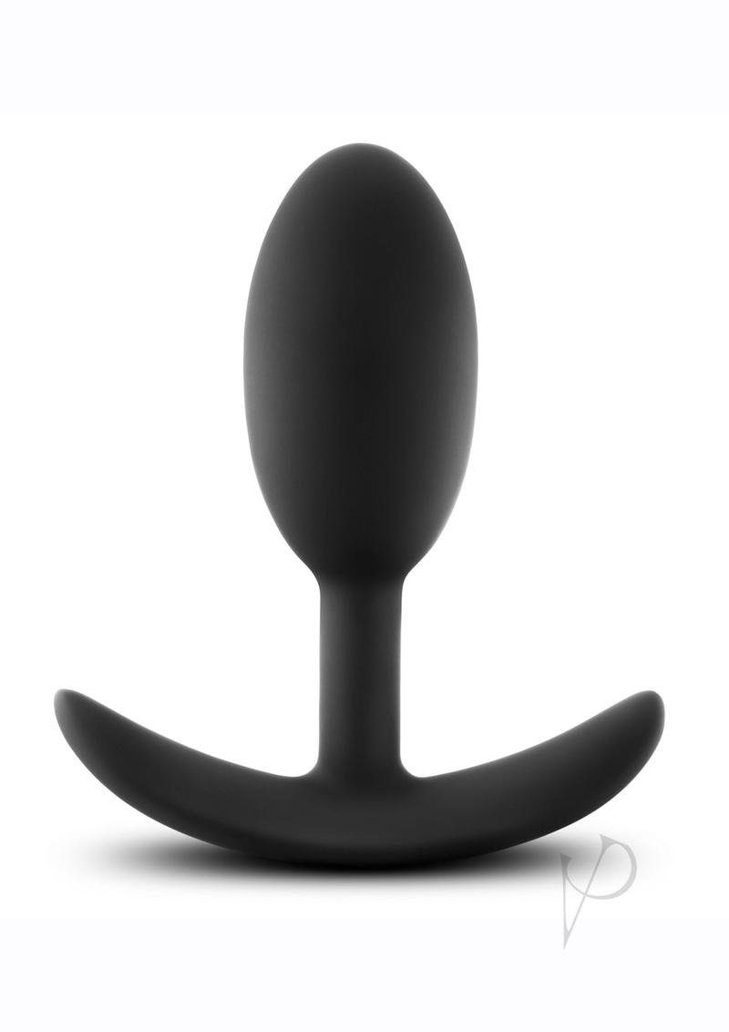 Anal Adventures Platinum Silicone Vibra Slim Butt Plug - Medium Size, Black - Perfect for Solo Play & Couples Intimacy