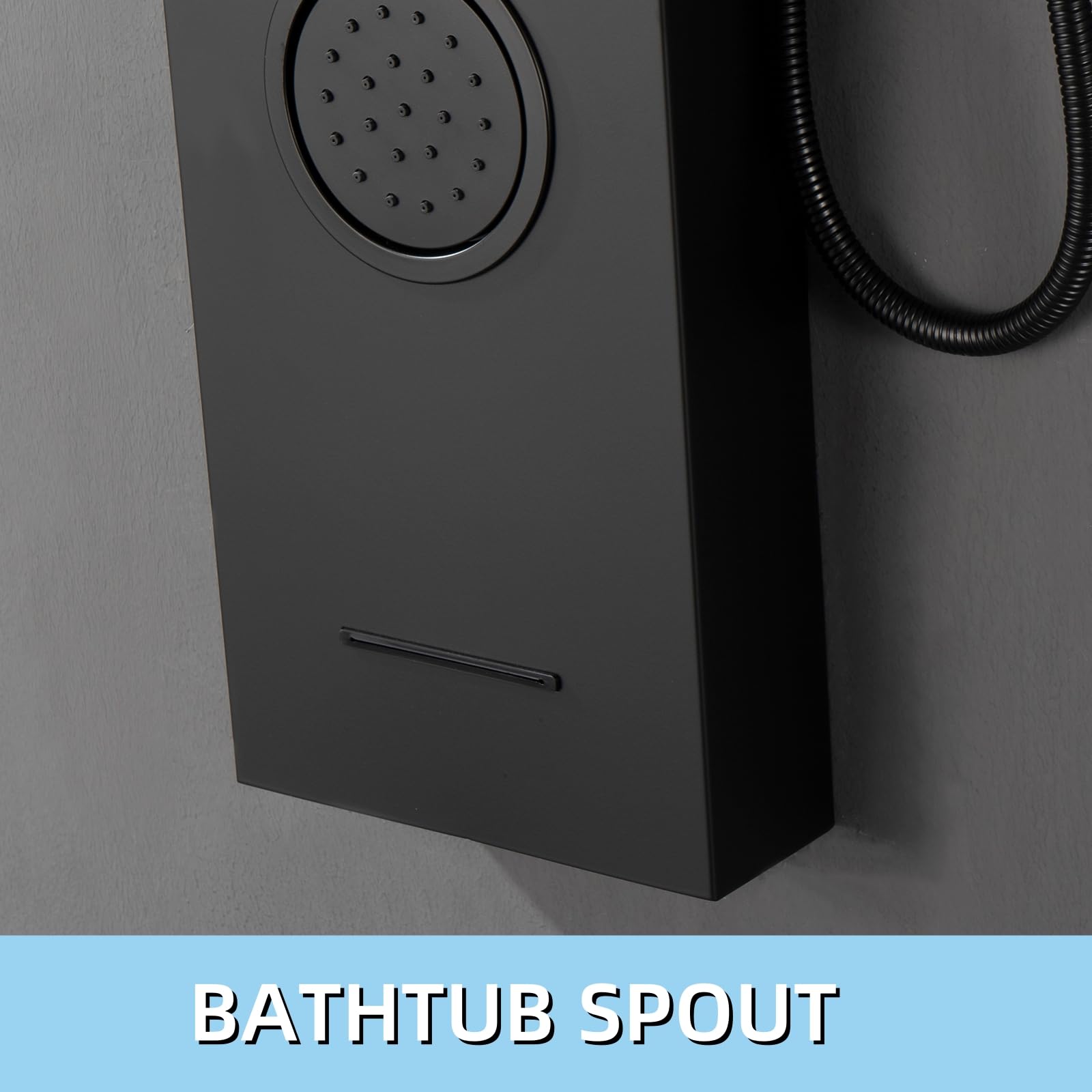 Stainless Steel Multi-Function Shower Panel Tower System with Rainfall Shower Head, 3 Body Jets, Handheld Shower Wand & Tub Spout - Luxury Bathroom Upgrade for Spa-Like Experience