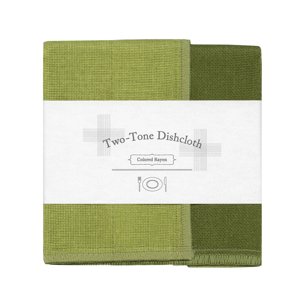 IPPINKA Nawrap Two Tone Dishcloth - Reusable, Absorbent Kitchen Towel for Dishes & Cleaning (Matcha Green) - Perfect for Washing Dishes, Drying Hands & Household Chores