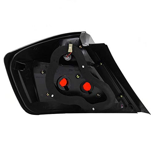 2004-2010 Car Rear Tail Lights - Black LED Brake & Reverse Lamps Pair (Left + Right) for Improved Night Visibility & Safety