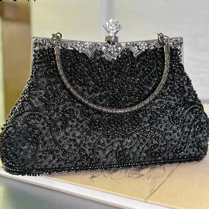Elegant Evening Bag for Women - Clutch Purse with Rhinestone Decor - Perfect for Parties, Weddings & Special Occasions
