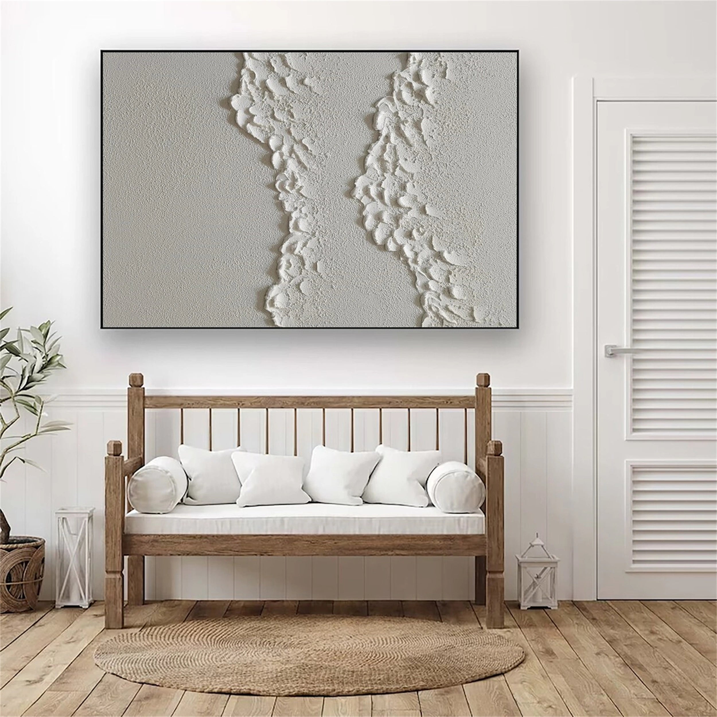 Minimalist Textured Plaster Art Painting - Modern Abstract Wall Decor for Living Room, Bedroom & Office | #MM110