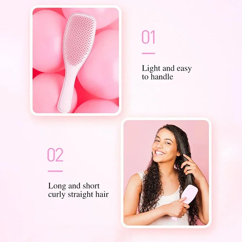 Anti-Knotted Scalp Massage Hair Brush for Detangling & Relaxation - Perfect for Wet/Dry Hair, Styling & Stress Relief at Home or Salon
