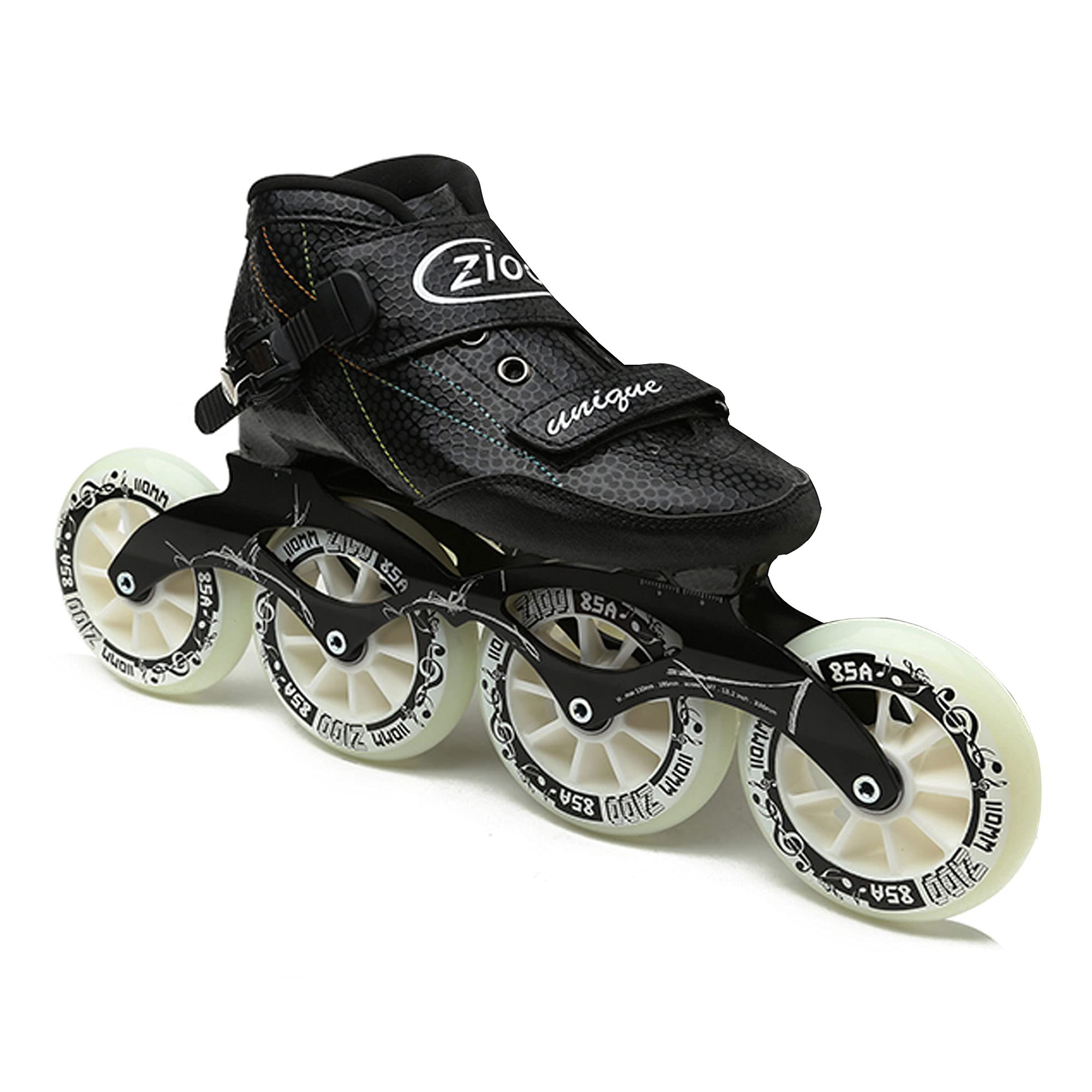 SKTYEE Carbon Fiber Inline Speed Skates for Adults - Professional Fitness & Racing Roller Skates for Men & Women | High Performance Unisex Black Skates for Outdoor Training & Speed Competitions