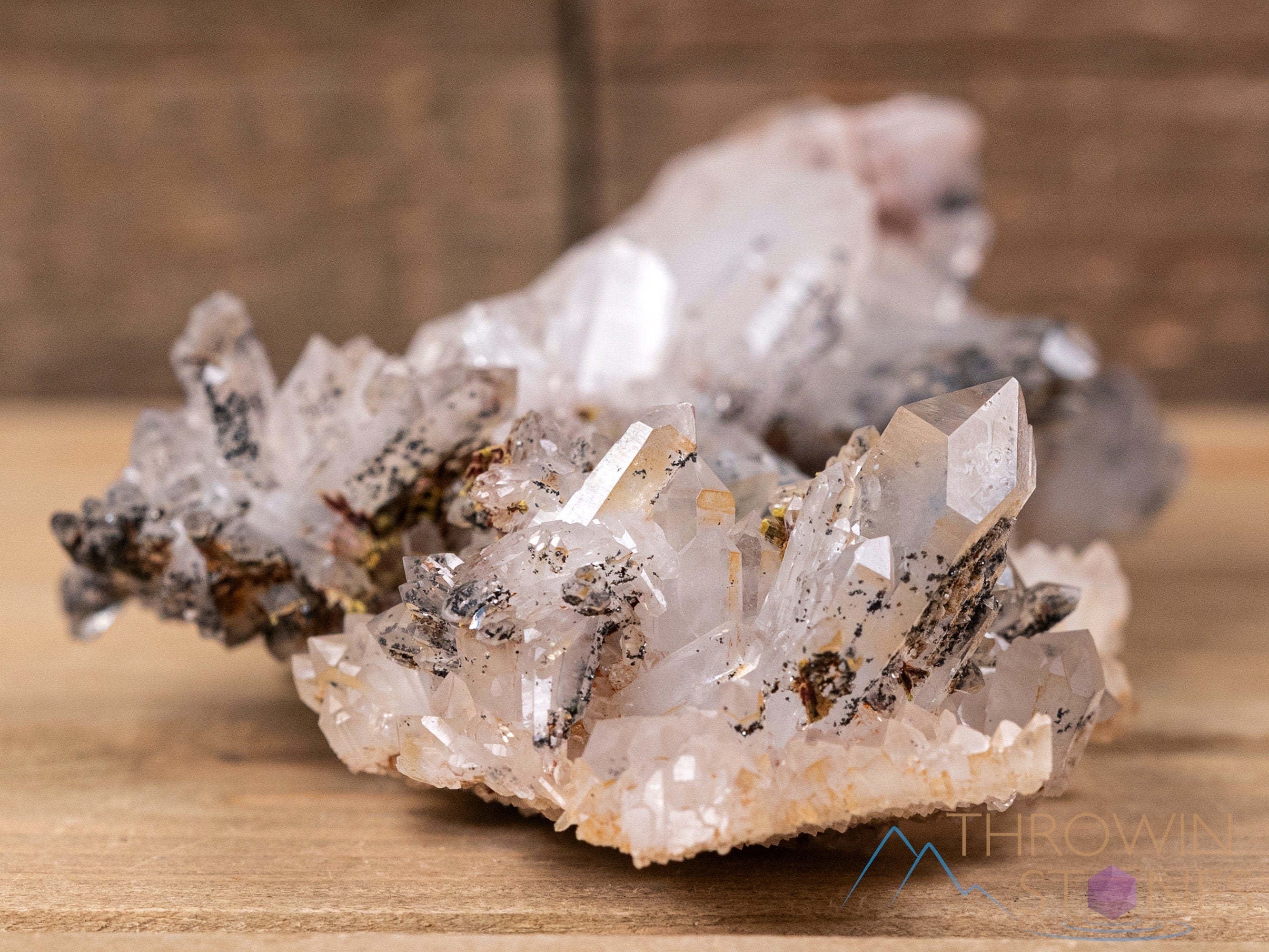 Messina Quartz with Hematite, Epidote, Piemontite - Natural Raw Crystal Cluster | Healing Stones Collection, Housewarming Gift, Home & Office Decor | Perfect for Meditation, Reiki & Spiritual Healing