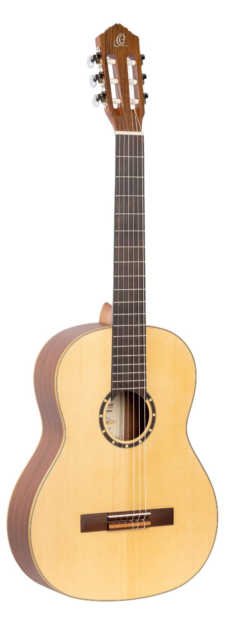 Ortega R121L 6-String Left-Handed Classical Guitar with Spruce Top & Nylon Strings - Full Size Acoustic Guitar with Gig Bag - Perfect for Beginners, Students & Home Performances
