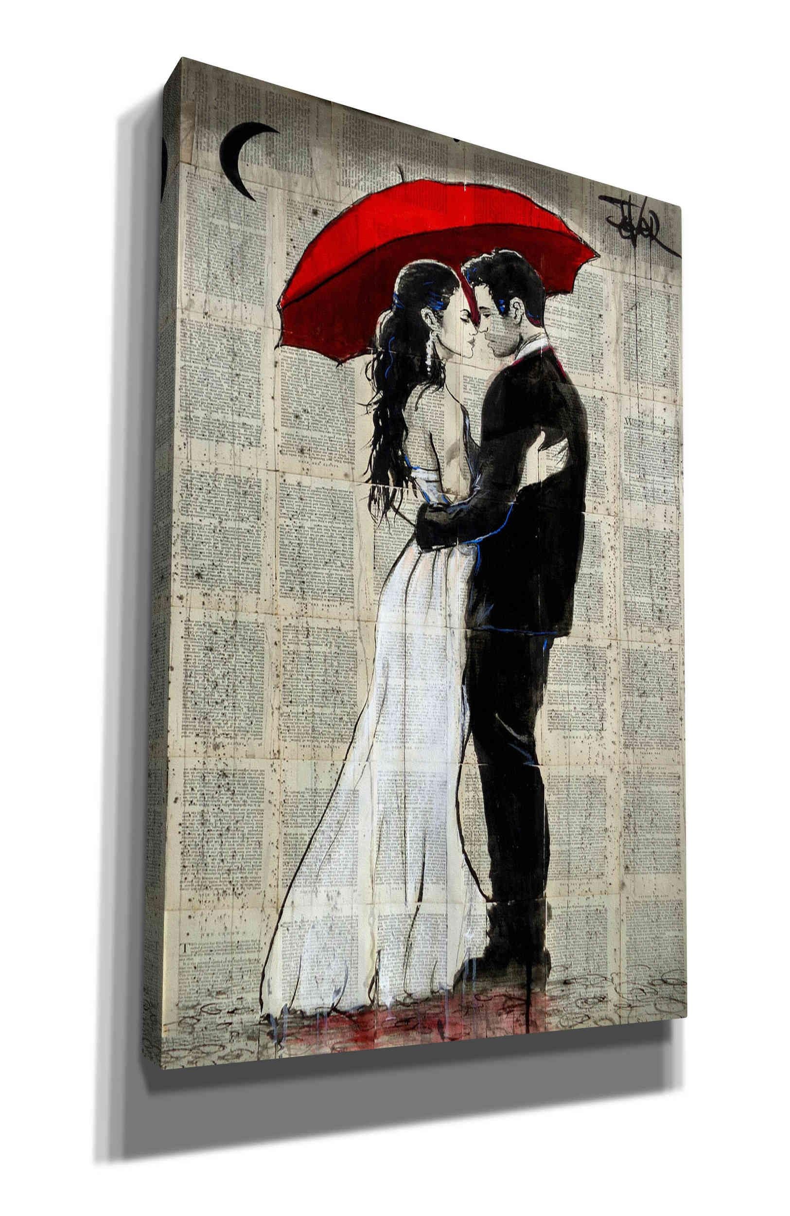 Some Rainy Night by Loui Jover - Premium 26x40 Inch Canvas Wall Art Print, Modern Home Decor for Living Room, Bedroom & Office