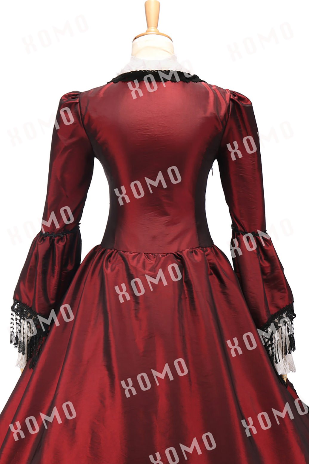 Marie Antoinette Style Victorian Dark Red Wedding Dress Ball Gown - Elegant Prom Gown for Brides, Formal Events & Historical Reenactments