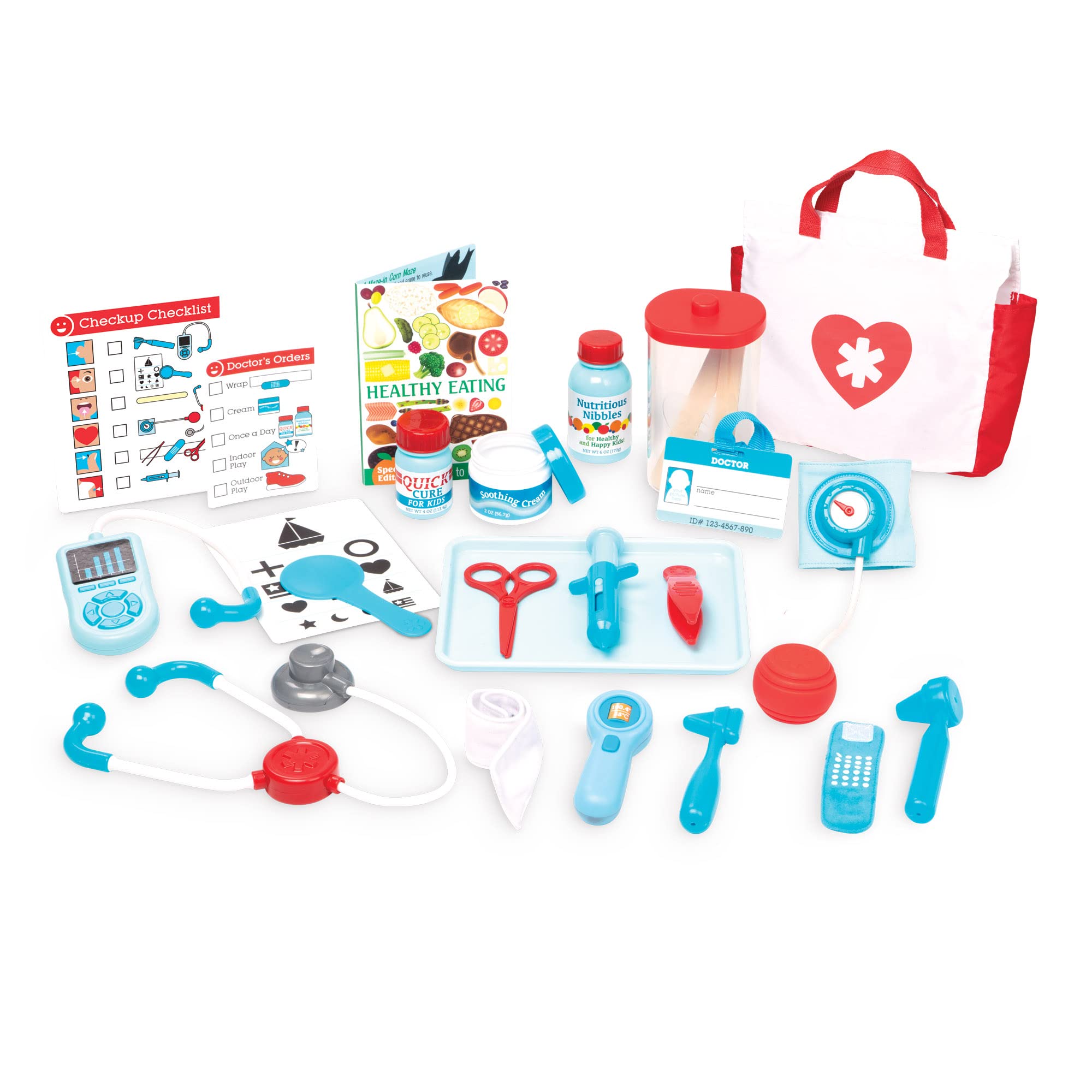 Melissa & Doug Get Well Doctor's Kit Play Set with 50 Toy Pieces - Pretend Play Medical Kit for Kids, First Aid Toy Set for Toddlers & Children - Perfect for Role Play, Preschool Learning & Birthday Gifts