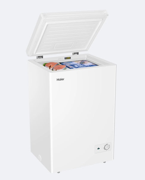 Haier BC/BD 100GHDT 100L Energy Efficient Refrigerator Chest Freezer for Home, Office, or Commercial Use - Perfect for Storing Frozen Foods, Beverages, and Bulk Items