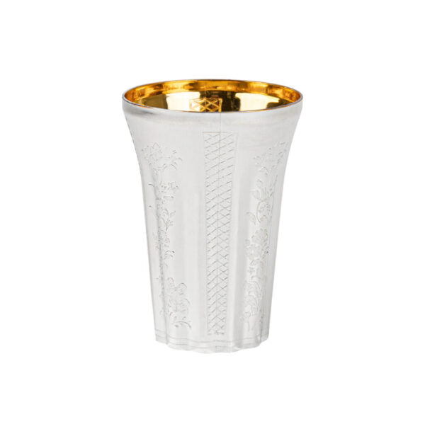5.5 oz. Elegant Round Kiddush Cups - Set of 10 for Jewish Holidays, Wedding Toasts & Religious Ceremonies - Premium Stainless Steel Goblets with Regal Design