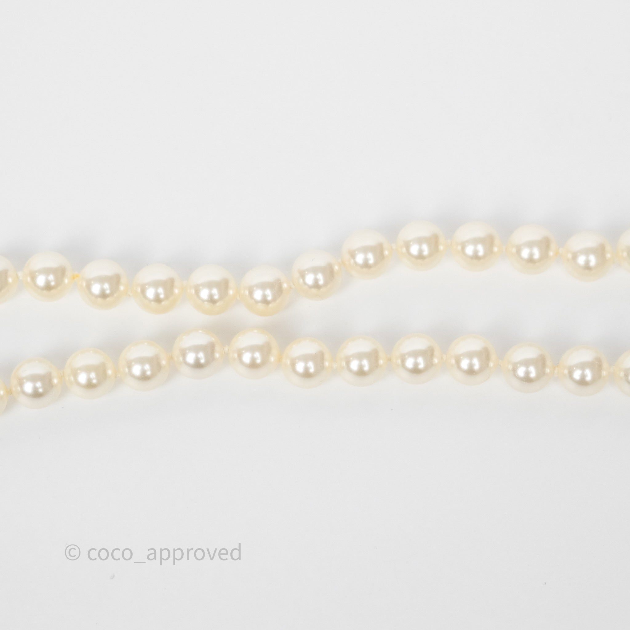 Chanel CC Pearl Long Necklace in Gold Tone - Elegant Fashion Jewelry for Women | Perfect for Parties, Weddings & Special Occasions