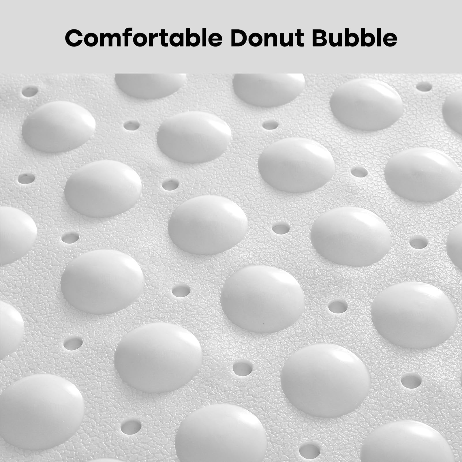 Non-Slip Corner Shower Mat 21x21 Inches with Suction Cups - Machine Washable Triangle Bath Mat for Shower Stall, Bathroom Safety - Perfect for Elderly & Kids in Wet Areas (White)
