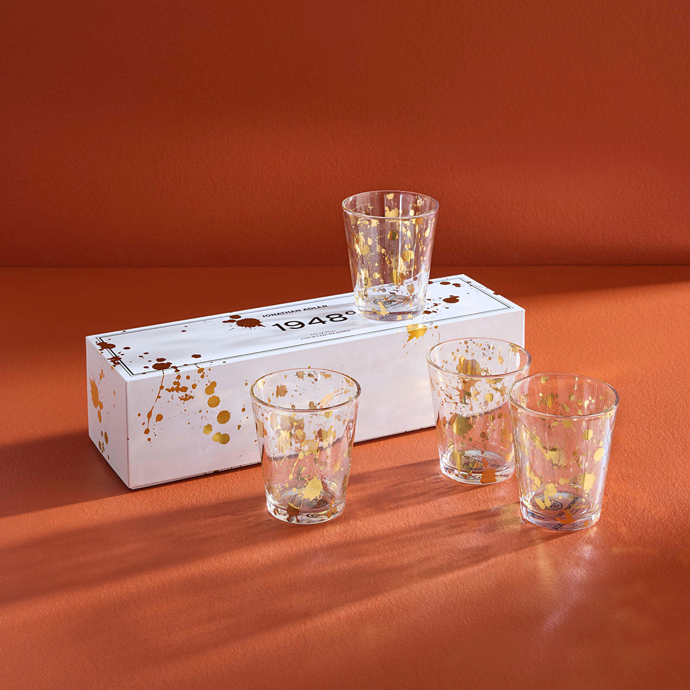 Vintage 1948 Rocks Glassware Set - 4-Piece Whiskey Glasses for Bourbon, Scotch & Cocktails - Perfect for Home Bar, Gifts & Entertaining