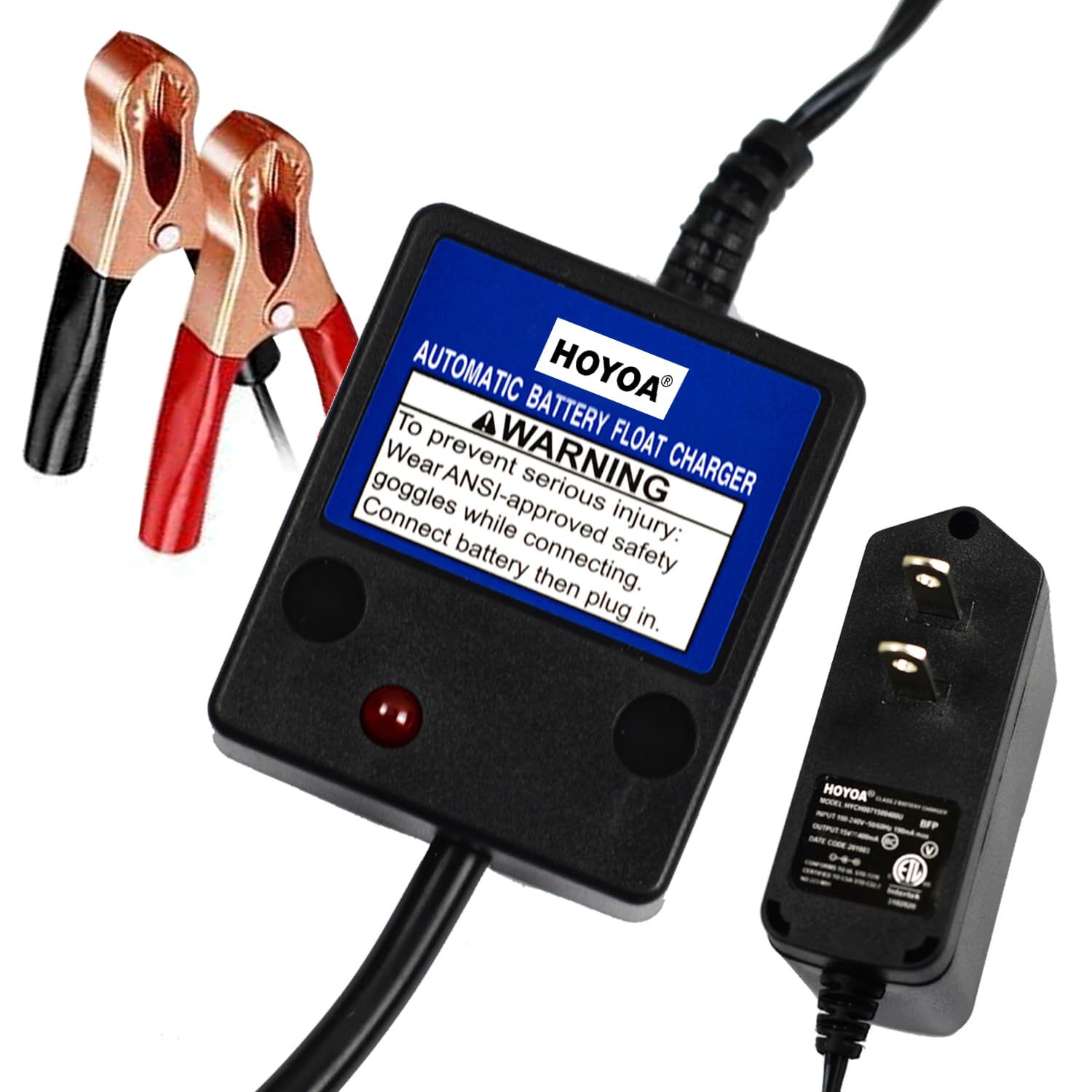 12V Auto Battery Trickle Charger for Car, Boat, Motorcycle - Home & RV Use