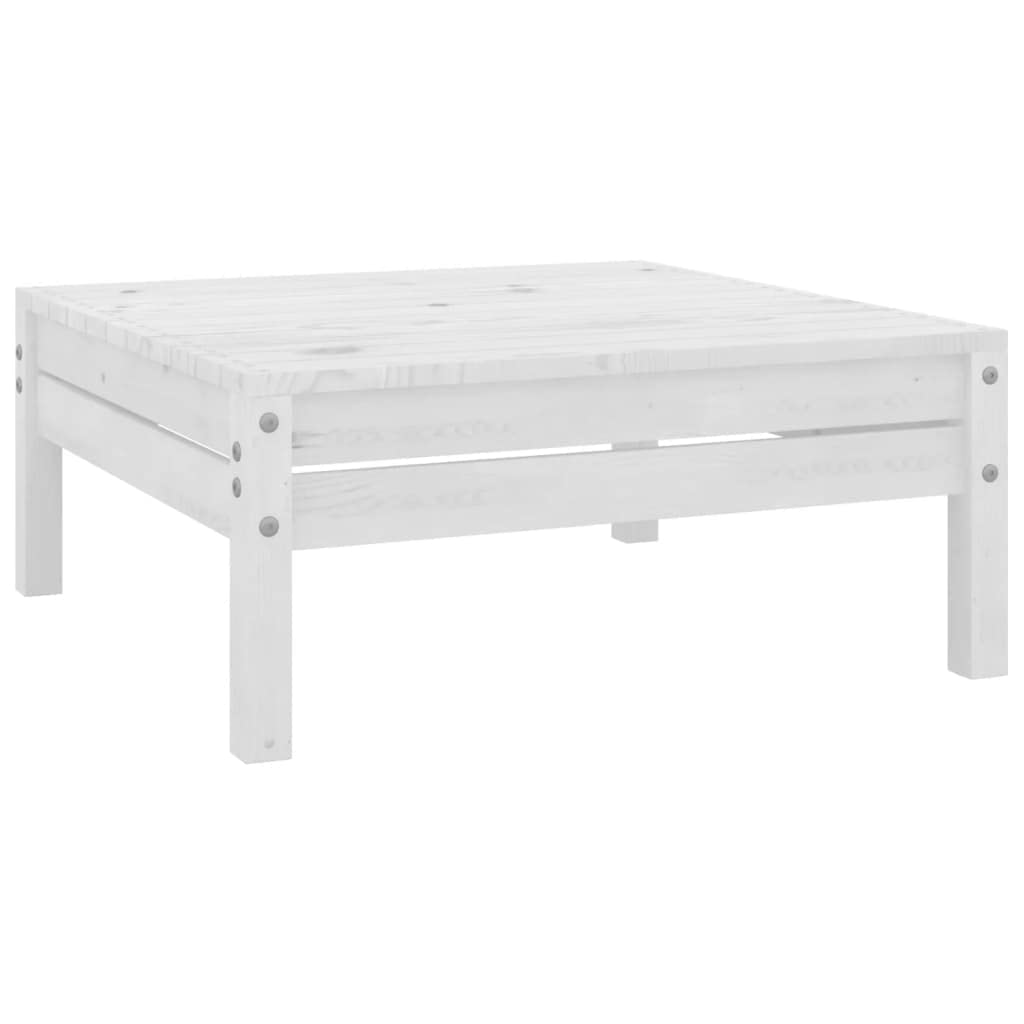 3-Piece All-Weather Outdoor Patio Lounge Set - Solid Pinewood White Furniture for Terrace, Deck, Balcony, Garden & Lawn - Perfect for Relaxing, Entertaining & Outdoor Dining
